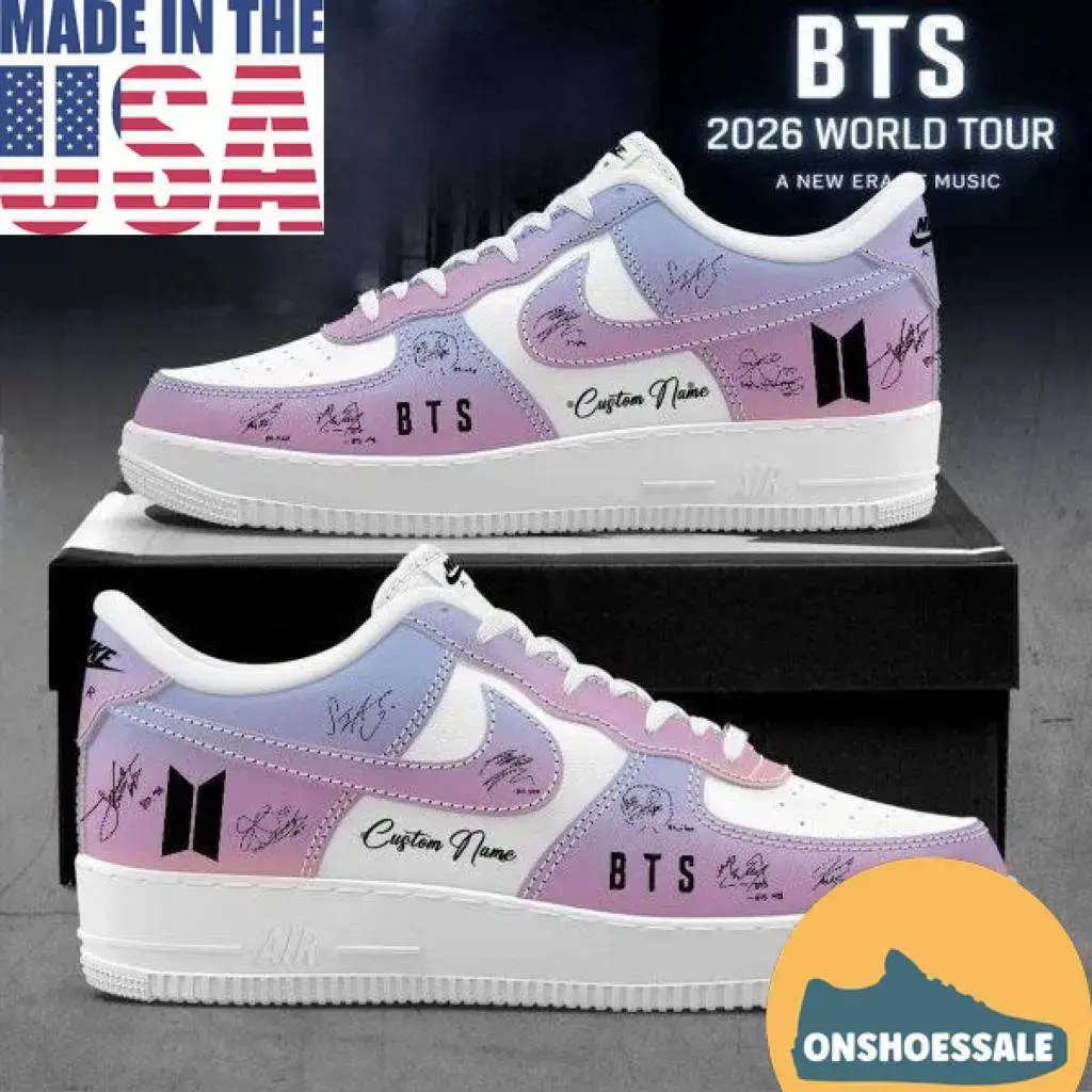 BTS Air Force 1 Custom Sneakers Pastel Kpop Fan Shoes Personalized Name - Best Gift Shoes