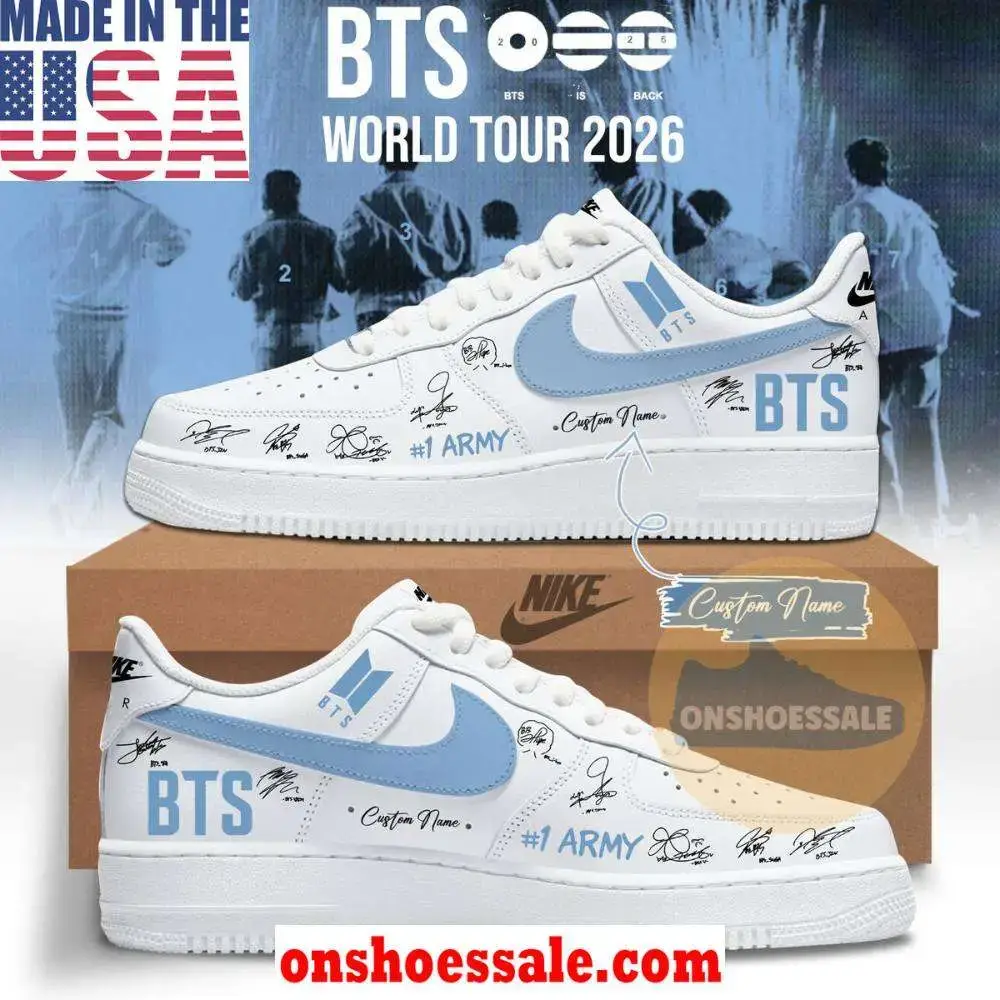 BTS Army World Tour 2026 Comeback Air Force 1 Shoes, Gift For Fans - Best Gift Shoes