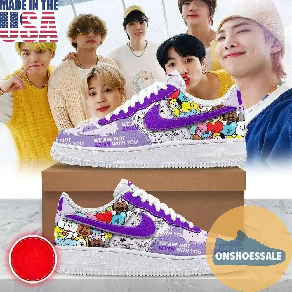 BTS We Are Not Seven With You Air Force 1, Gift For Fans - Best Gift Shoes