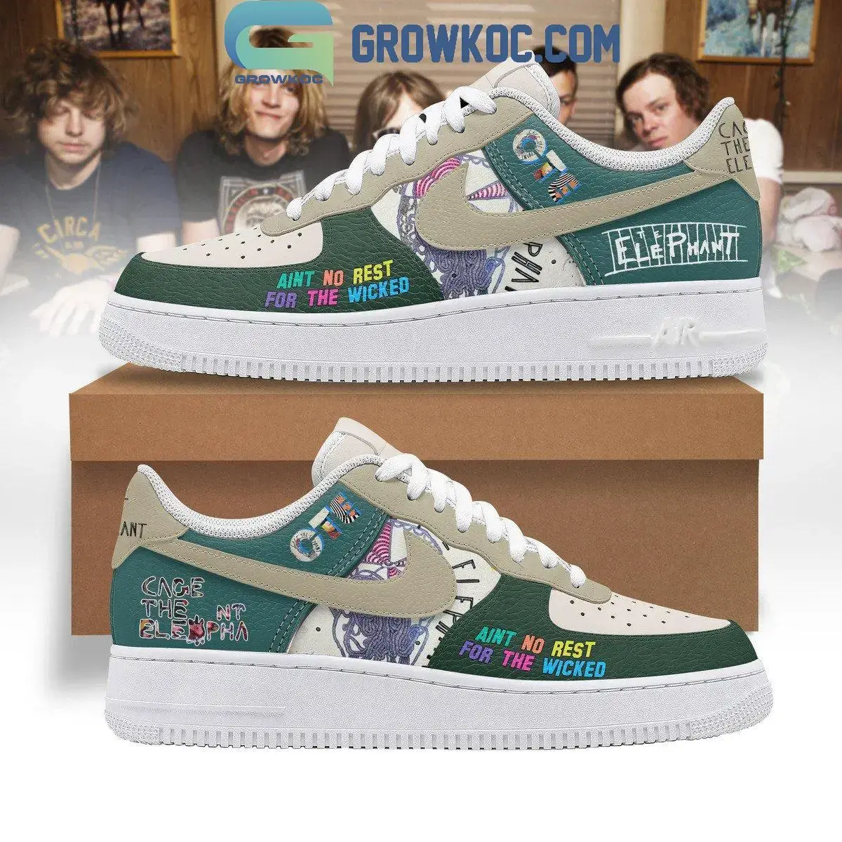 Cage The Elephant Ain't No Rest For The Wicked Air Force 1 Shoes