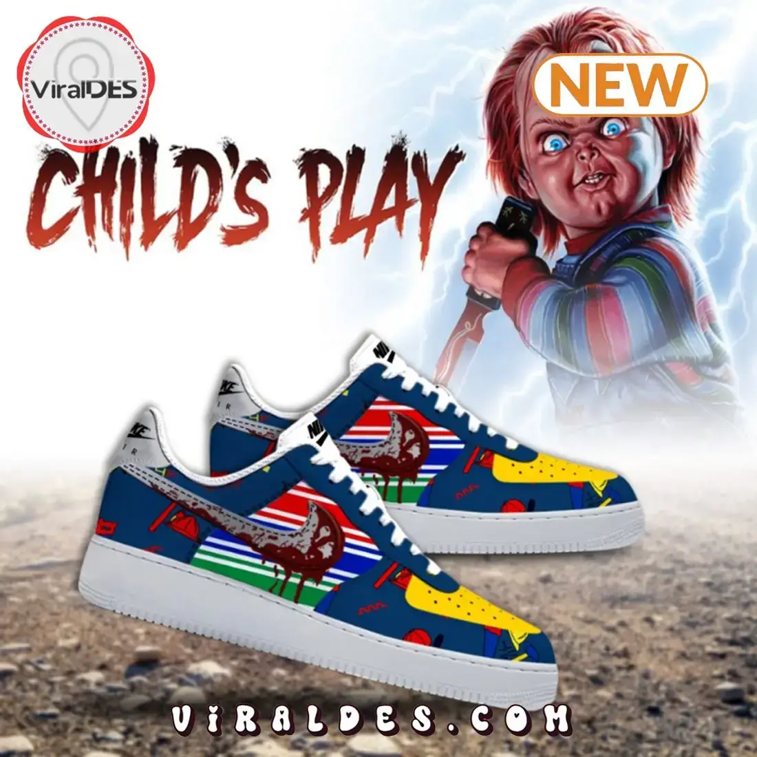 Child's Play Good Guy Doll Air Force 1 Sneakers