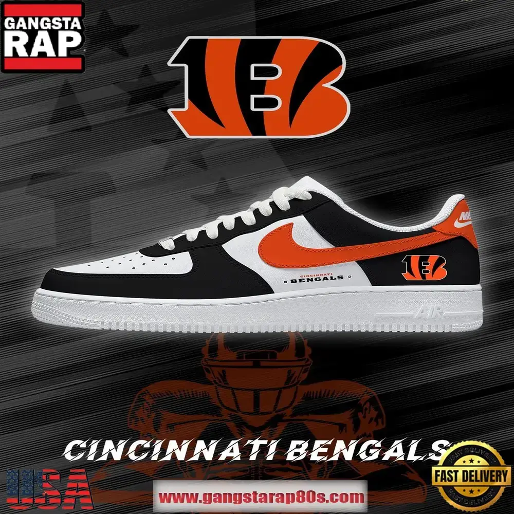 Cincinnati Football New Version Custom Air Force 1 Shoes Running Sneakers