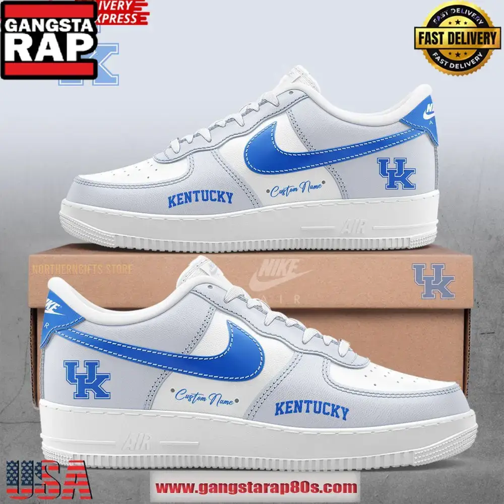 Coach Kenny Brooks New Exclusives Kentucky Wildcats Air Force 1 Running Sneakers Shoes