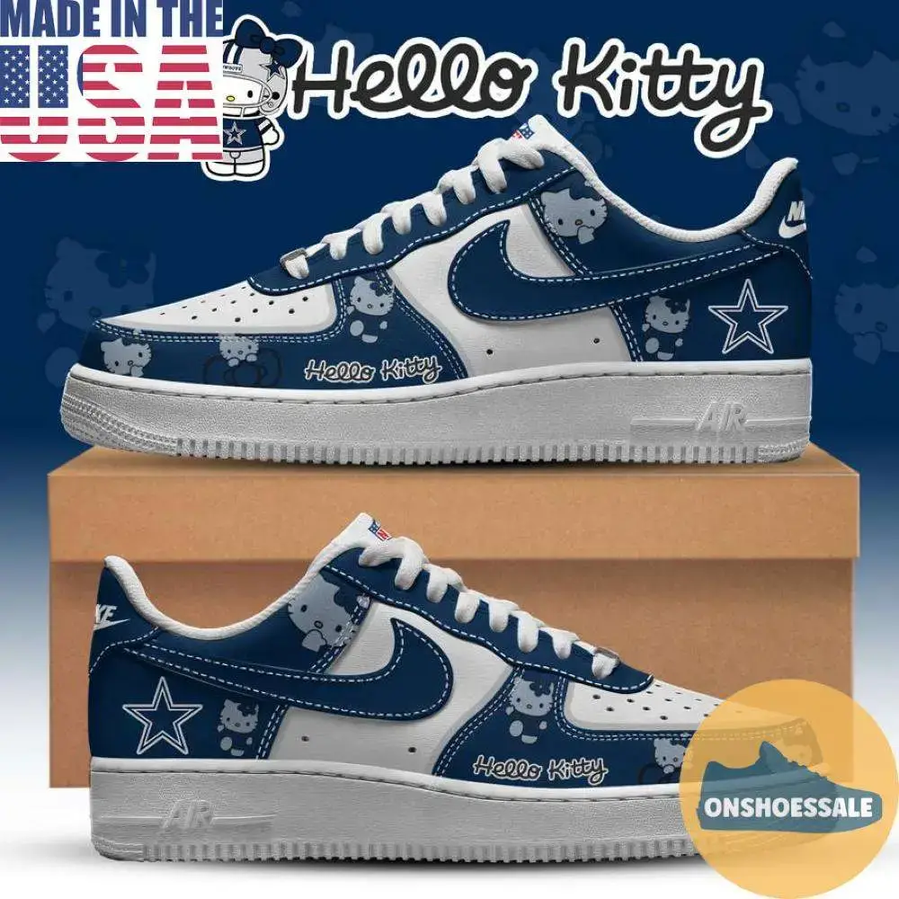Dallas Cowboys Hello Kitty Air Force Shoes, Gift For Fans - Best Gift Shoes