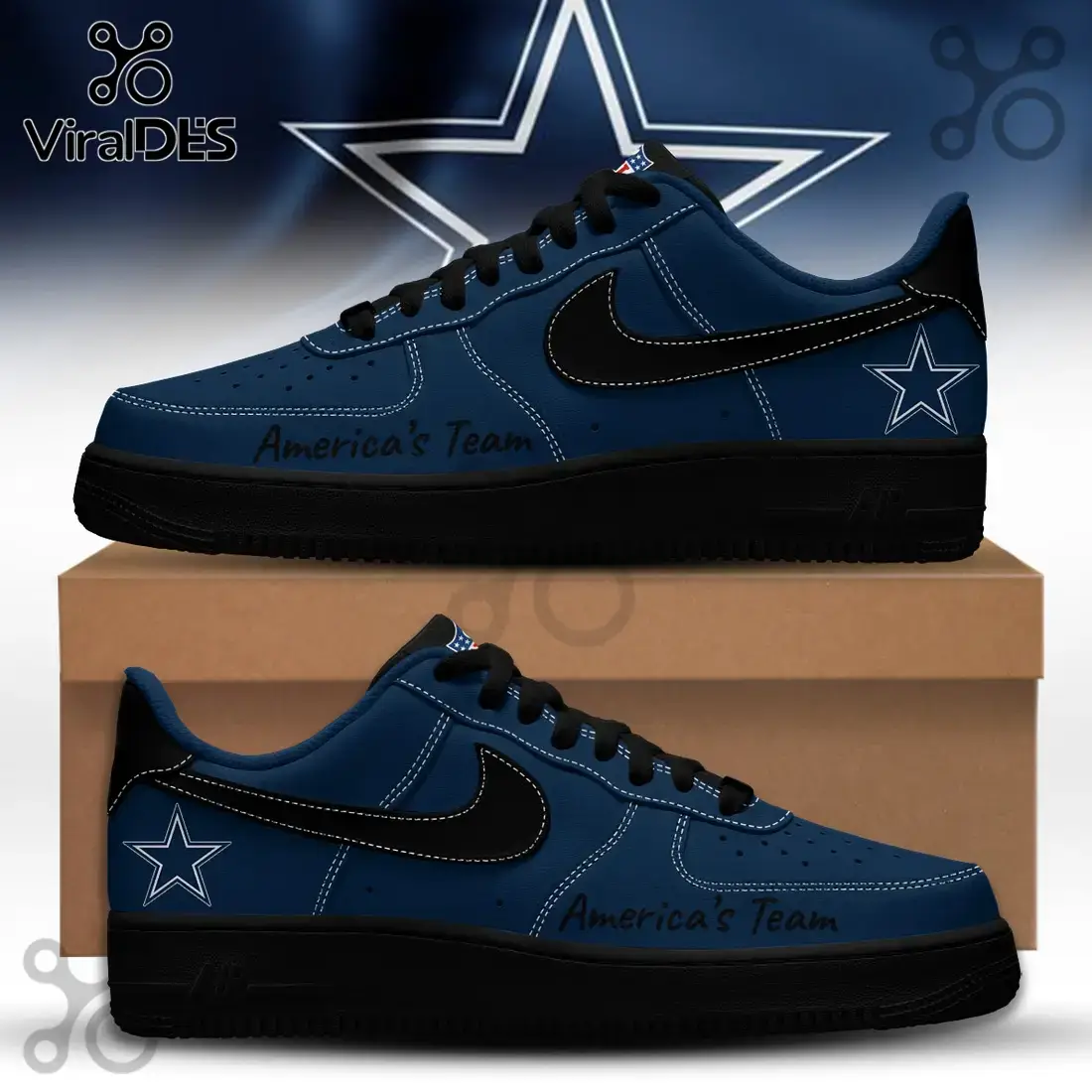 Dallas Cowboys NFL Super Bowl 2026 Air Force 1 Sneakers