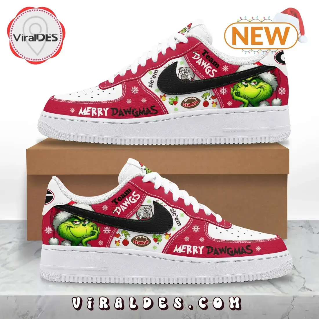 Dawgs Team - Merry Dawgmas Christmas Air Force 1