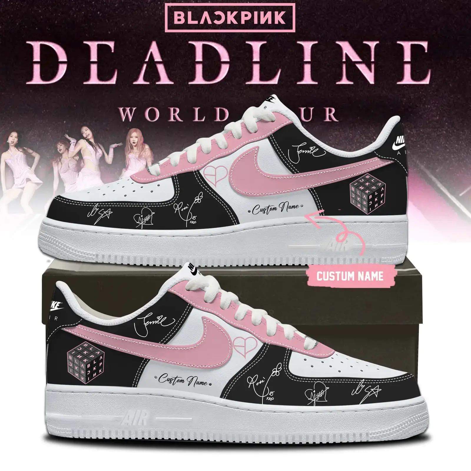 Deadline World Tour- Blackpink Limited Edition Air Force 1 Shoes V3 