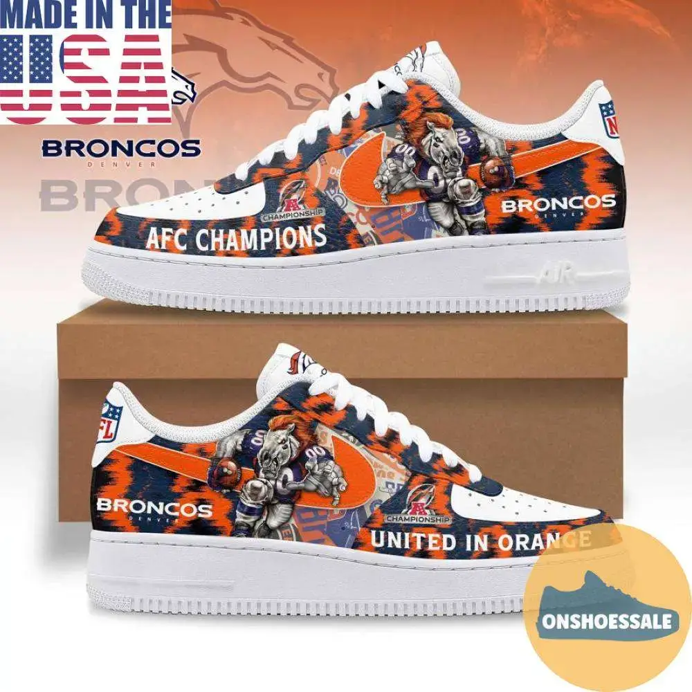 Denver Broncos AFC Champions Air Force Shoes, Gift For Fans - Best Gift Shoes