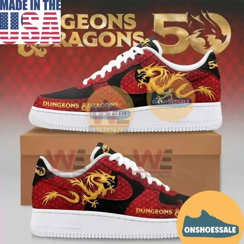 Dungeons and Dragons 50th Anniversary Air Force 1 Shoes - Best Gift Shoes