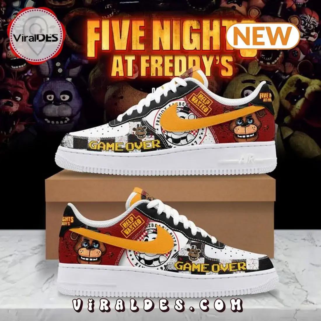 Five Nights At Freddy's Air Force 1 Sneakers