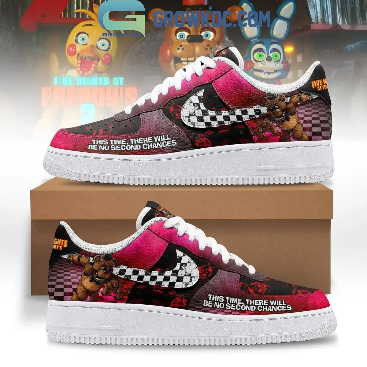 Five Nights At Freddy's This Time There Will Be No Second Chances Air Force 1 Shoes