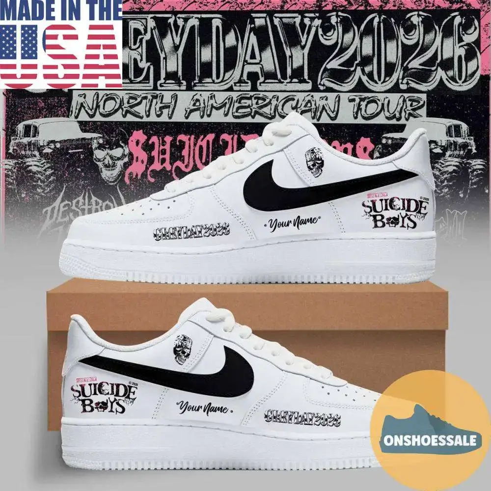 Greyday 2026 Suicideboys North American Tour Custom Name Air Force 1 Shoes, Gift For Fans - Best Gift Shoes