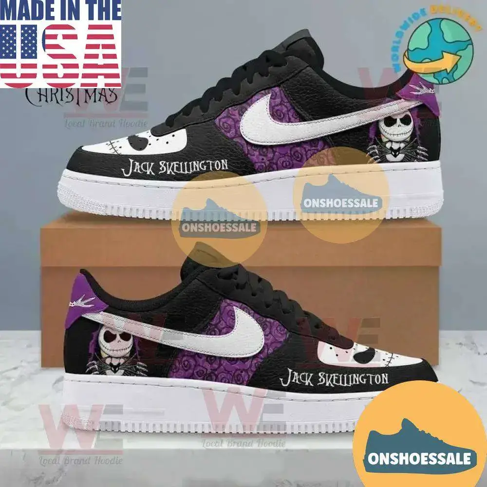 Jack Skellington Air Force Air Force 1 Sneaker Shoes - Best Gift Shoes