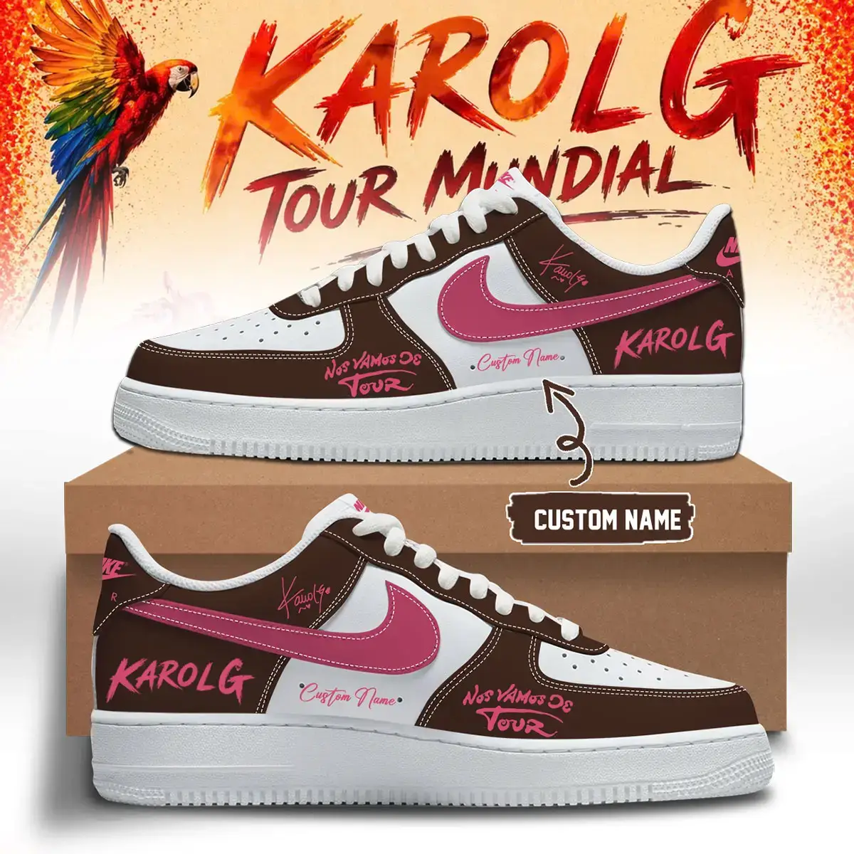 Karol G - Nos Vamos de Tour Limited Edition Signature - Air Force 1 Shoes