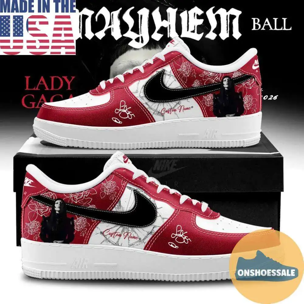 Lady Gaga The Mayhem Ball Tour 2026 Custom Name Air Force 1 Shoes, Gift For Fans - Best Gift Shoes