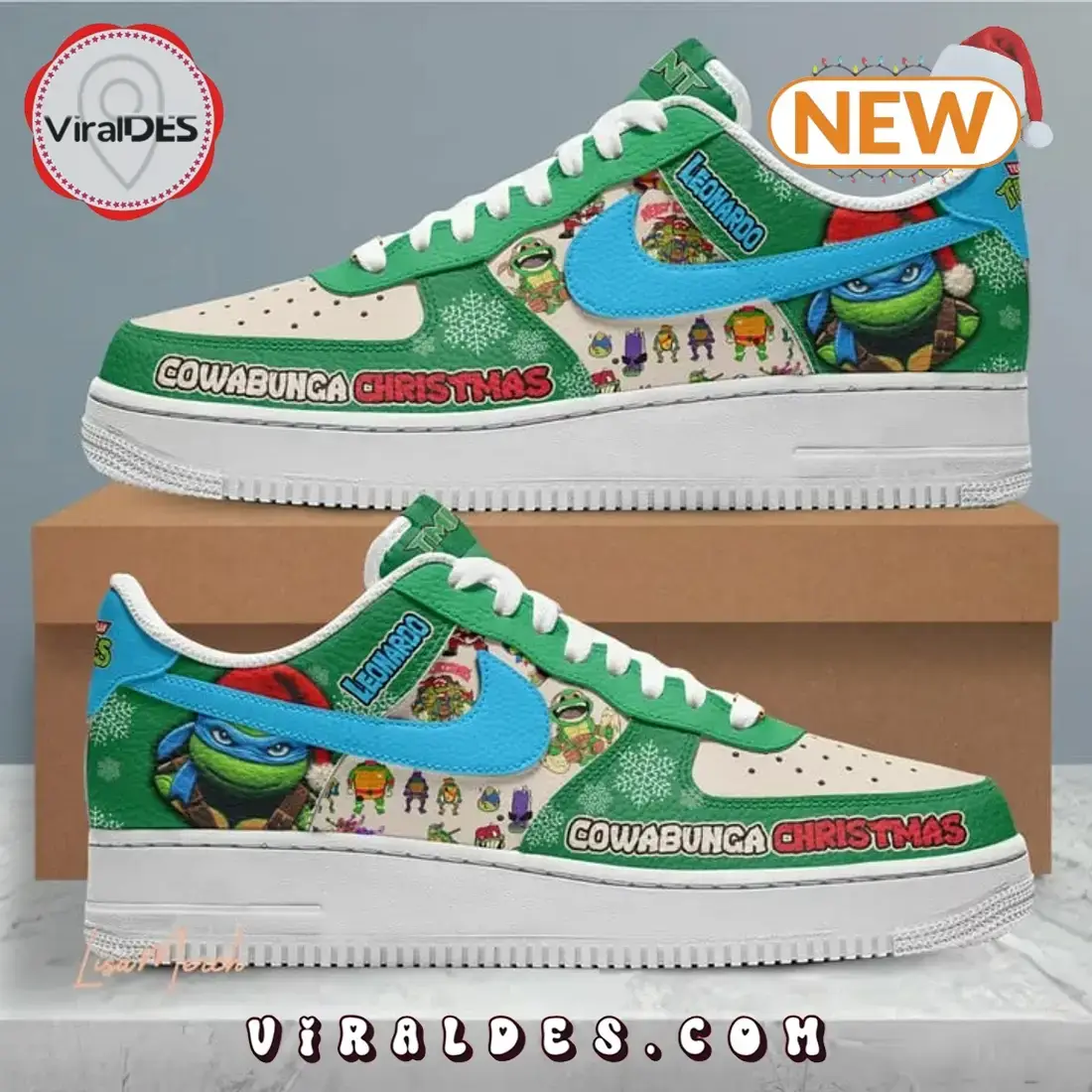 Leonardo x TMNT Cowabunga Merry Christmas Air Force 1