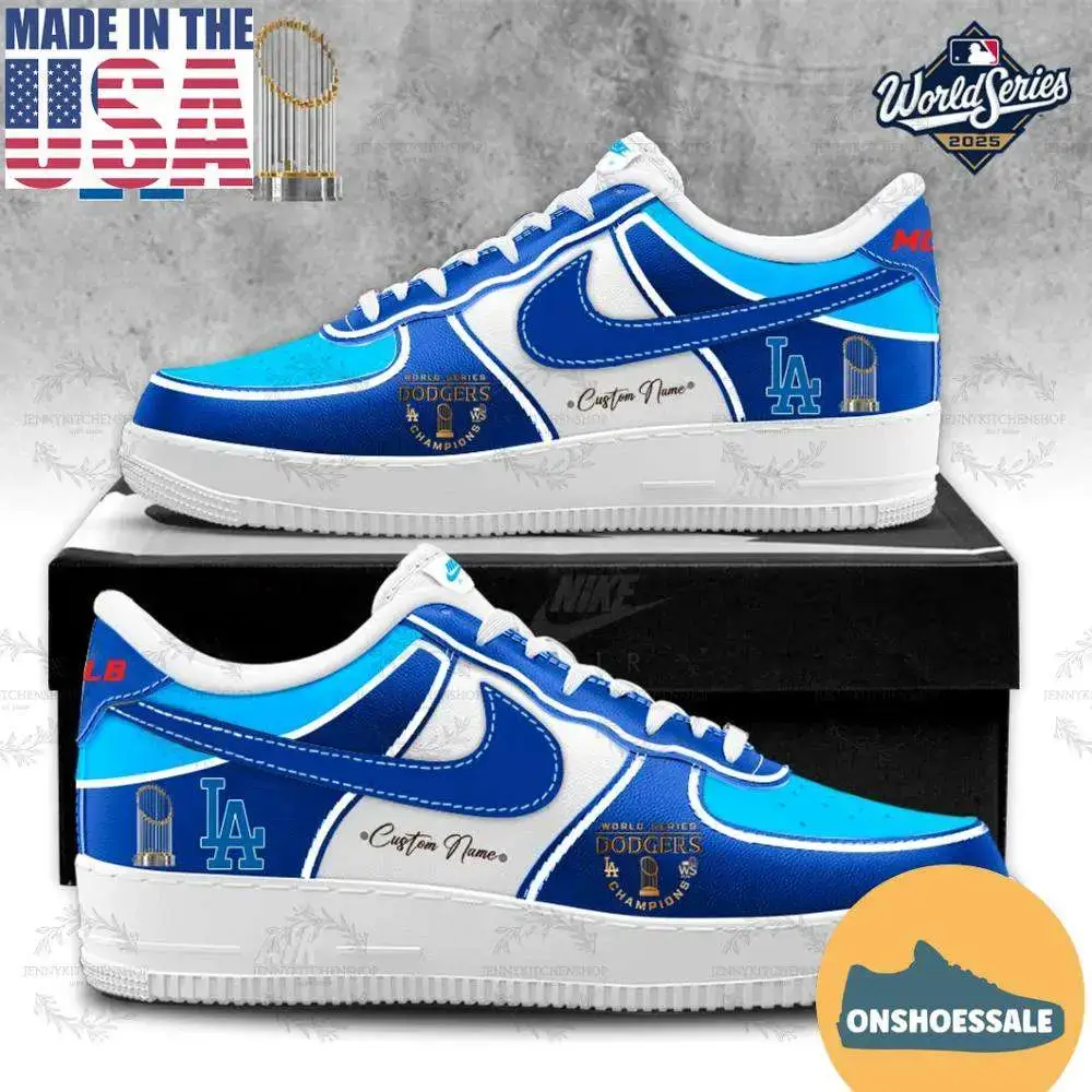 Los Angeles Dodgers 2025 World Series Champions Limited Air Force Sneakers, Gift For Fans - Best Gift Shoes
