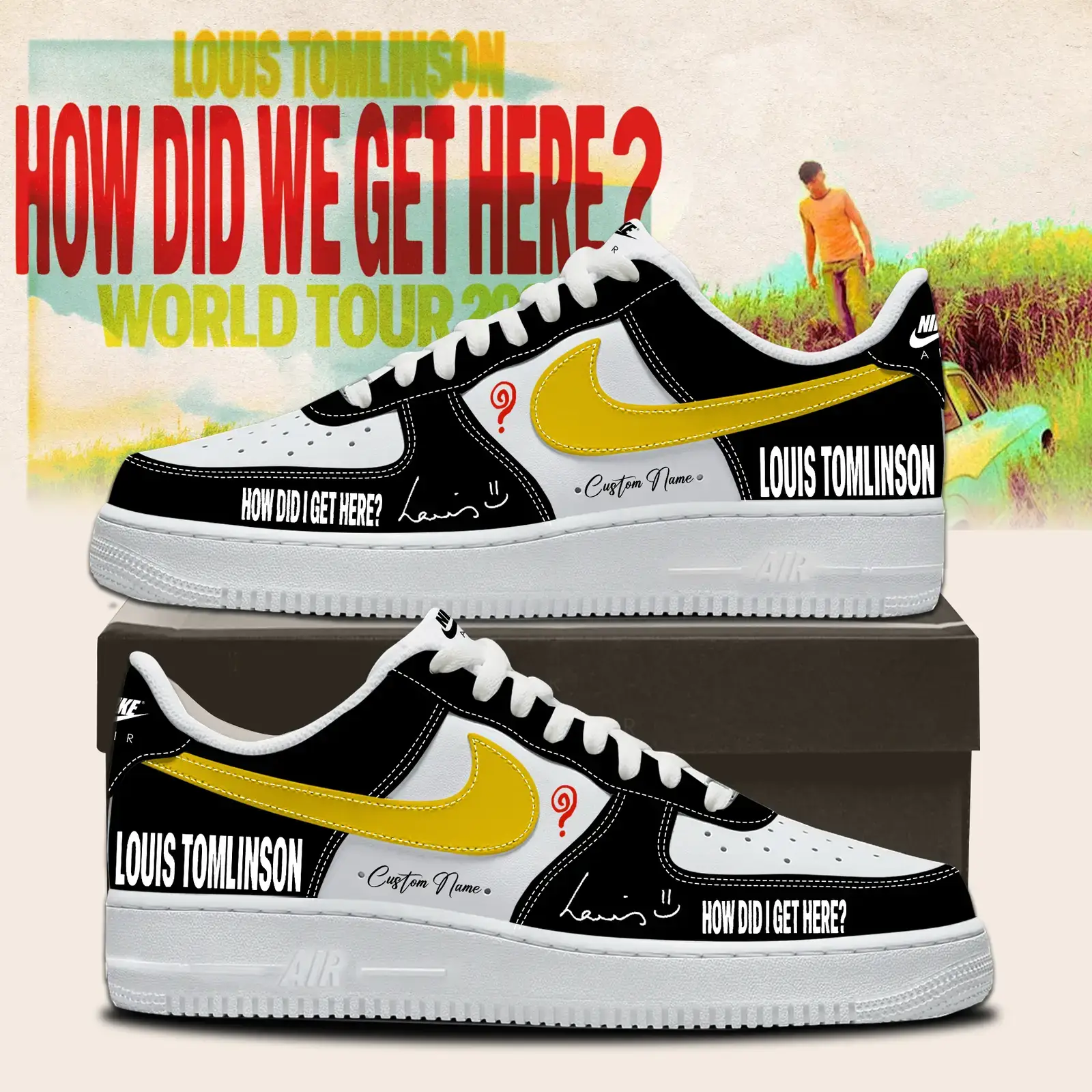 Louis Tomlinson How Did We Get Here? Tour Air Force 1 Shoes 3 