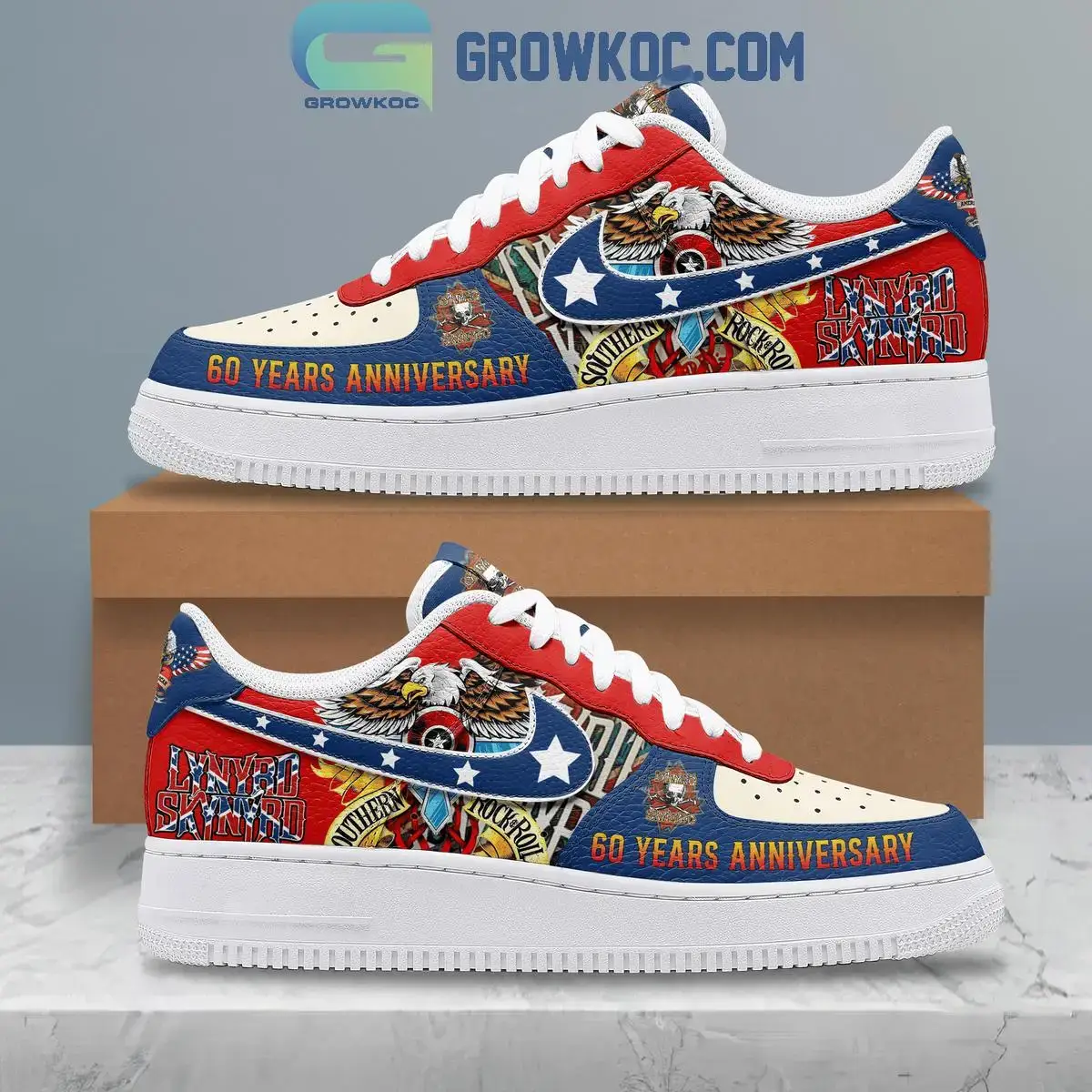 Lynyrd Skynyrd 60 Years Anniversary Air Force 1 Shoes