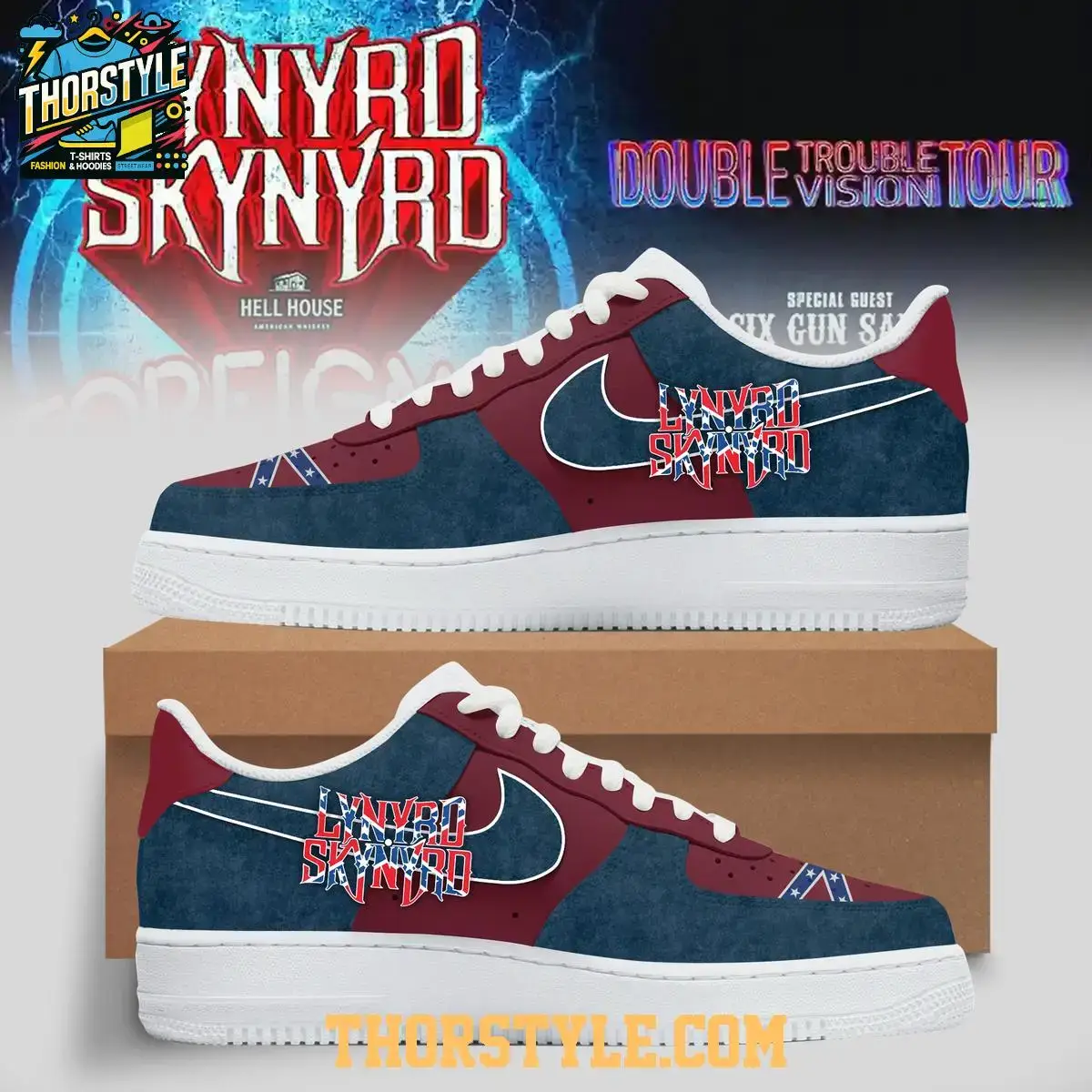 Lynyrd Skynyrd Double Trouble Vision Tour 2026 Air Force 1 Shoes