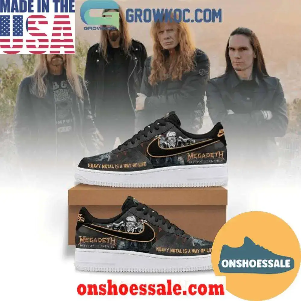 Megadeth Heavy Metal Is A Way Of Life Rock On Air Force 1 Shoes, Gift For Fans - Best Gift Shoes