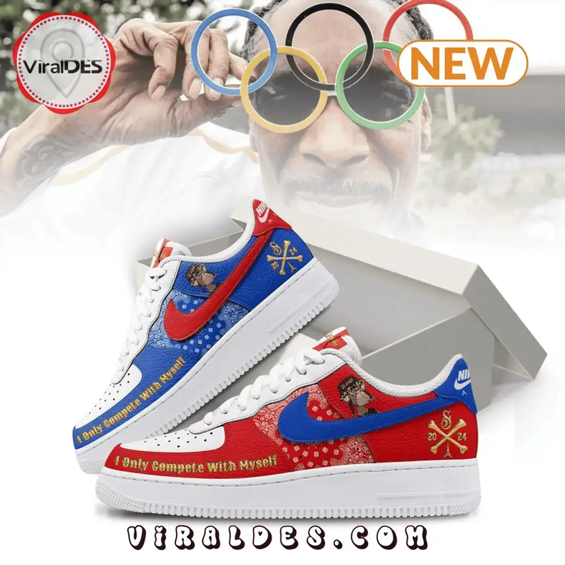 Men's Snoop Dogg 2024 Olympics Paris Air Force 1 Shoes
