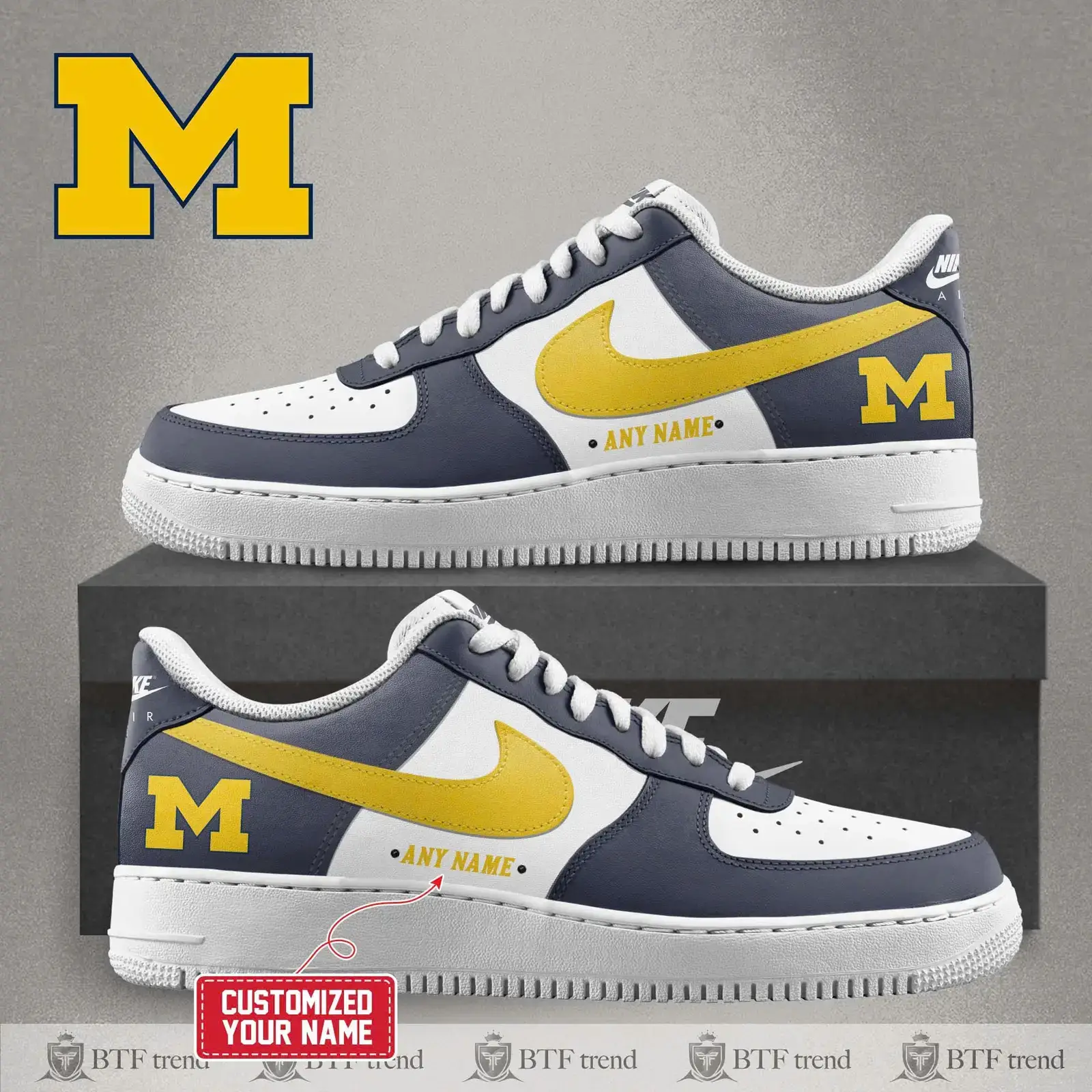 Michigan Wolverines 2024 New Air Force 1 SNEAKER