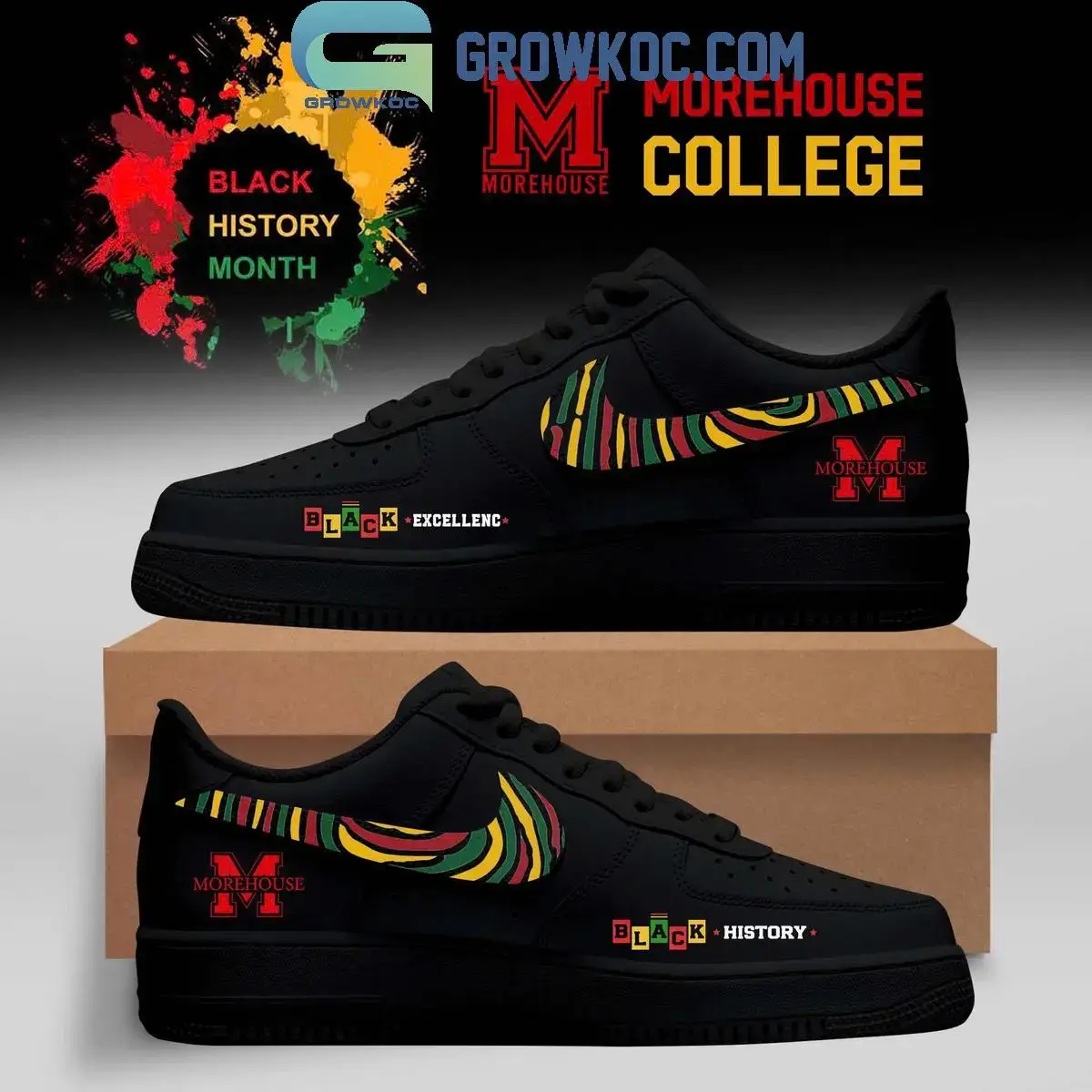 Morehouse College x Black History Month 2026 Air Force 1 Shoes