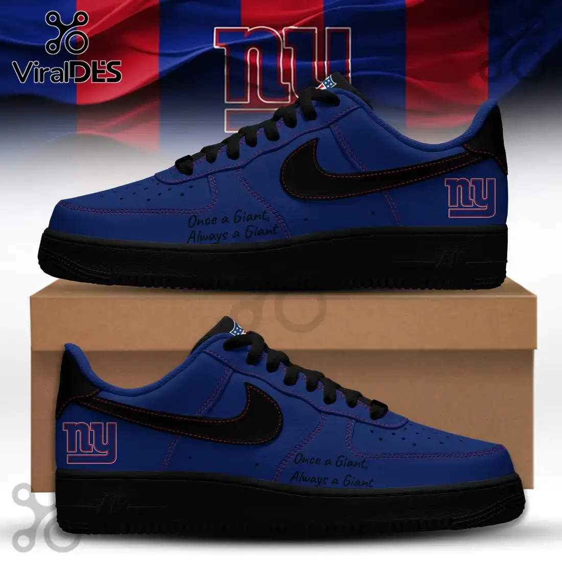 New York Giants NFL Super Bowl 2026 Air Force 1 Sneakers