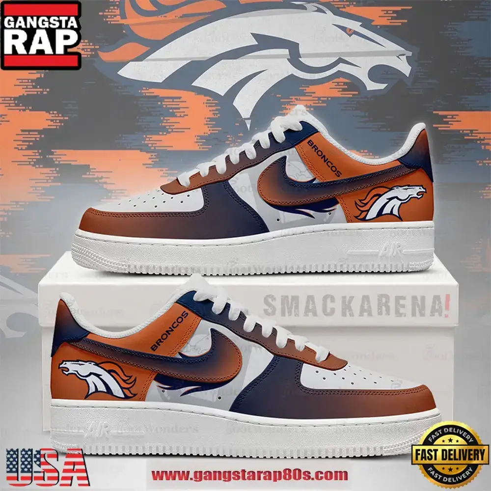NFL Denver Broncos Trending Football Sneakers Nike Air Force 1 Shoes