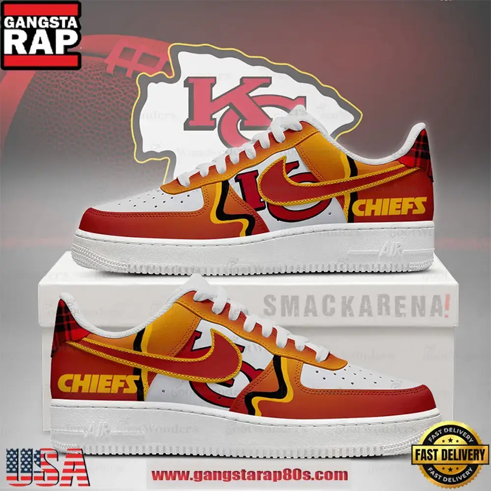 NFL Kansas City Chiefs Trending Football Sneakers Nike Air Force 1 Shoes