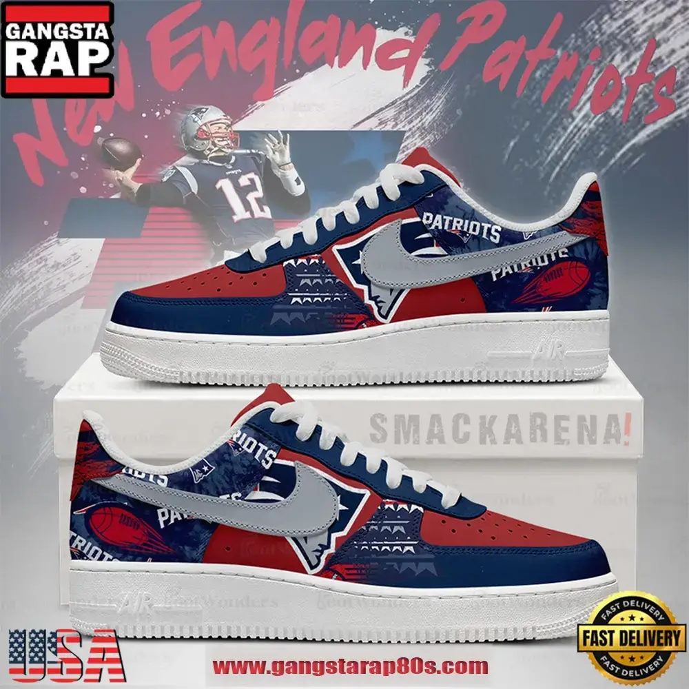 NFL New England Patriots Trending Football Sneakers Nike Air Force 1 Shoes