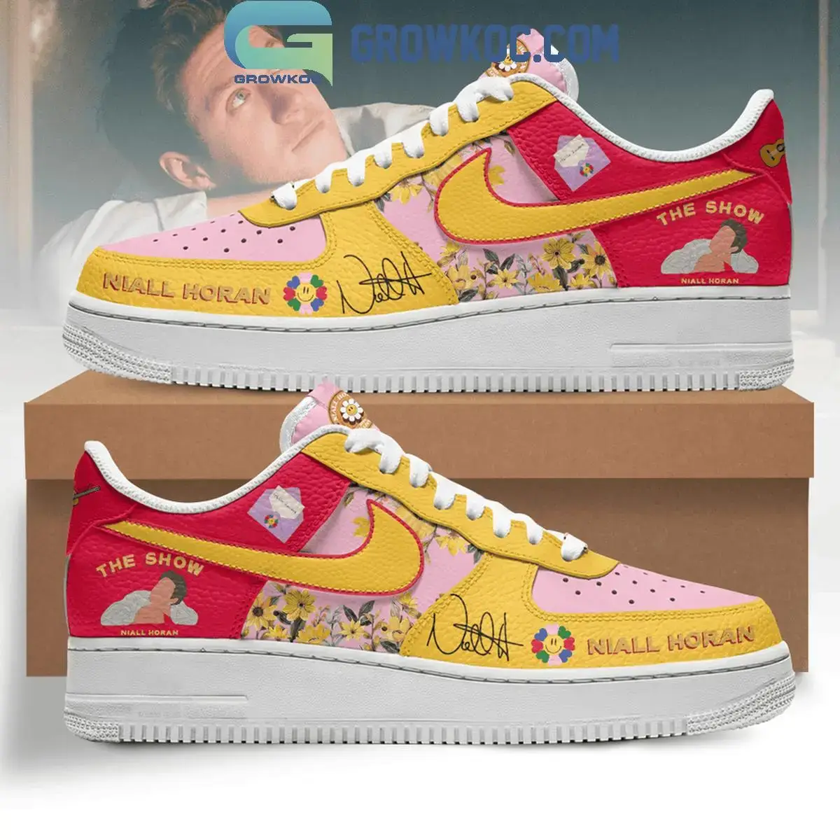 Niall Horan The Show Red And Pink Air Force 1 Shoes