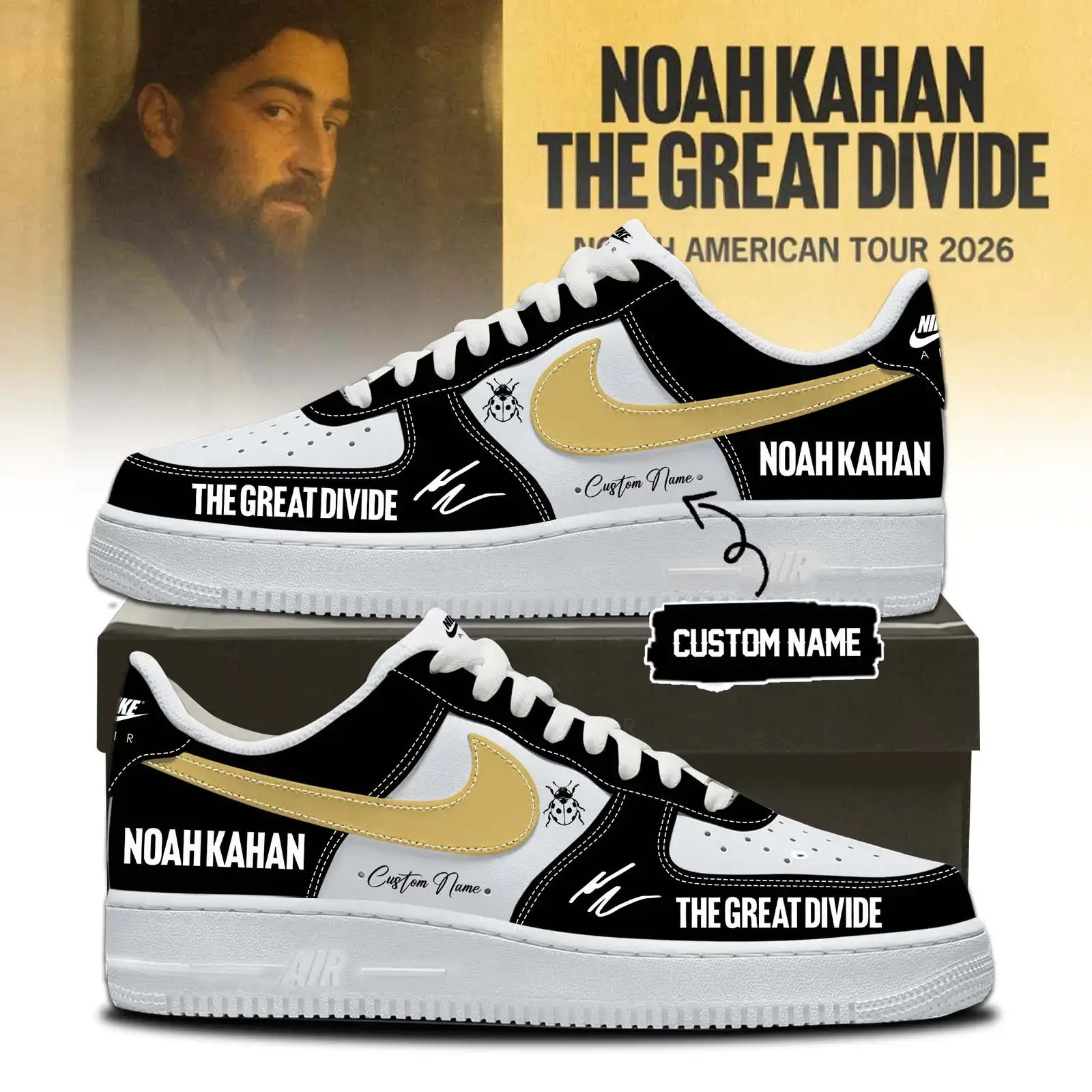 Noah Kahan The Great Divide Tour signed Air Force 1 Shoes 1 | IZ11