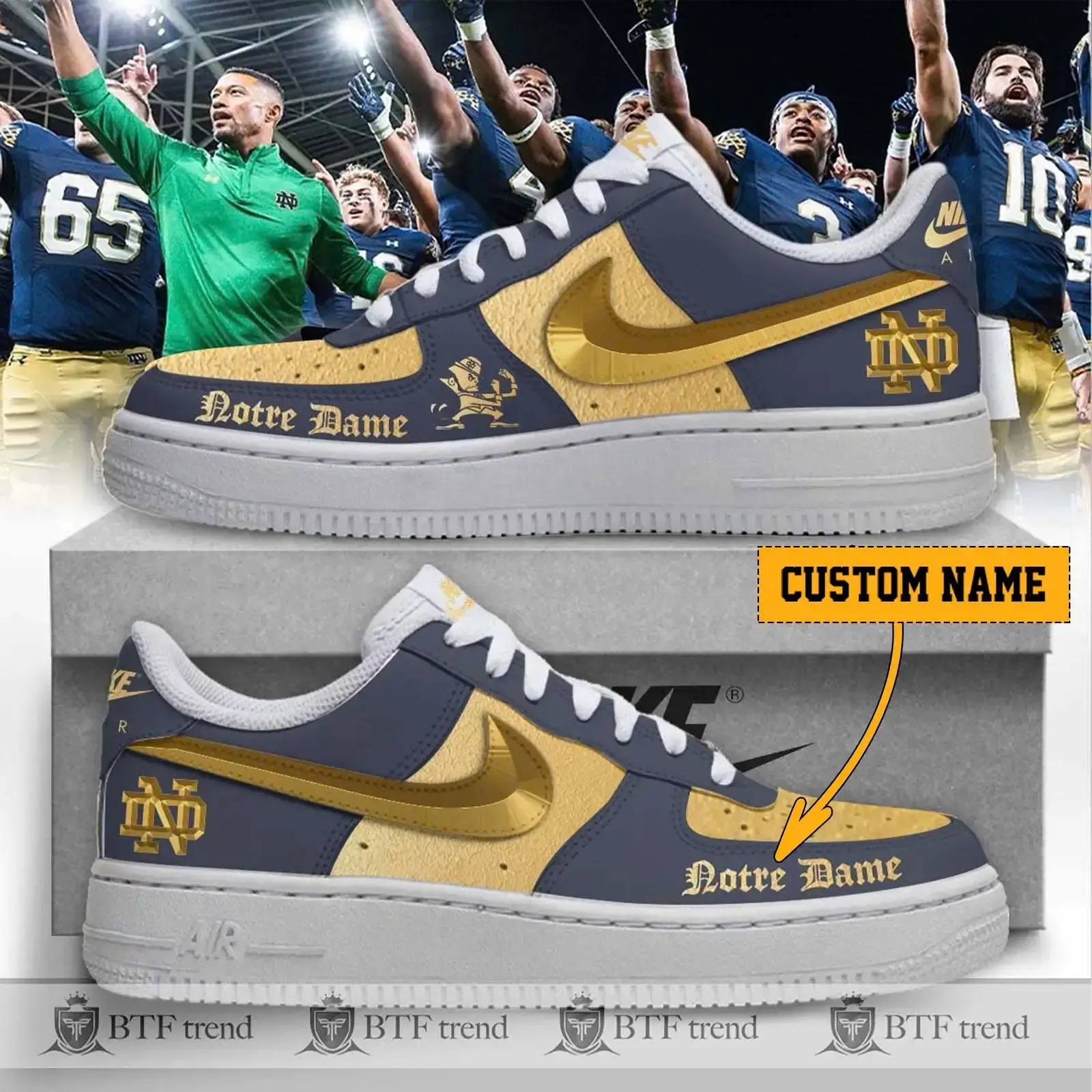 Notre Dame Fighting Irish 2025 Shamrock Series Air Force 1 SNEAKER