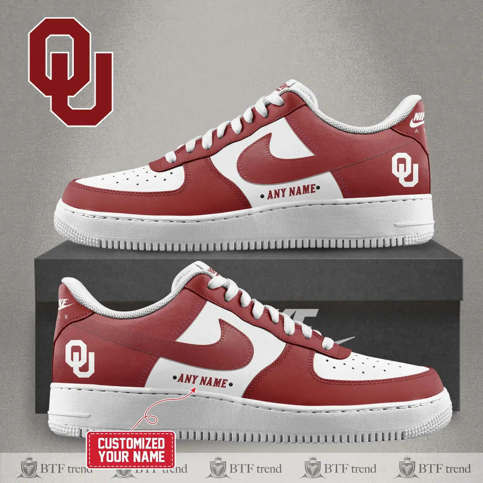 Oklahoma Sooners 2025 New Air Force 1 SNEAKER | NE48