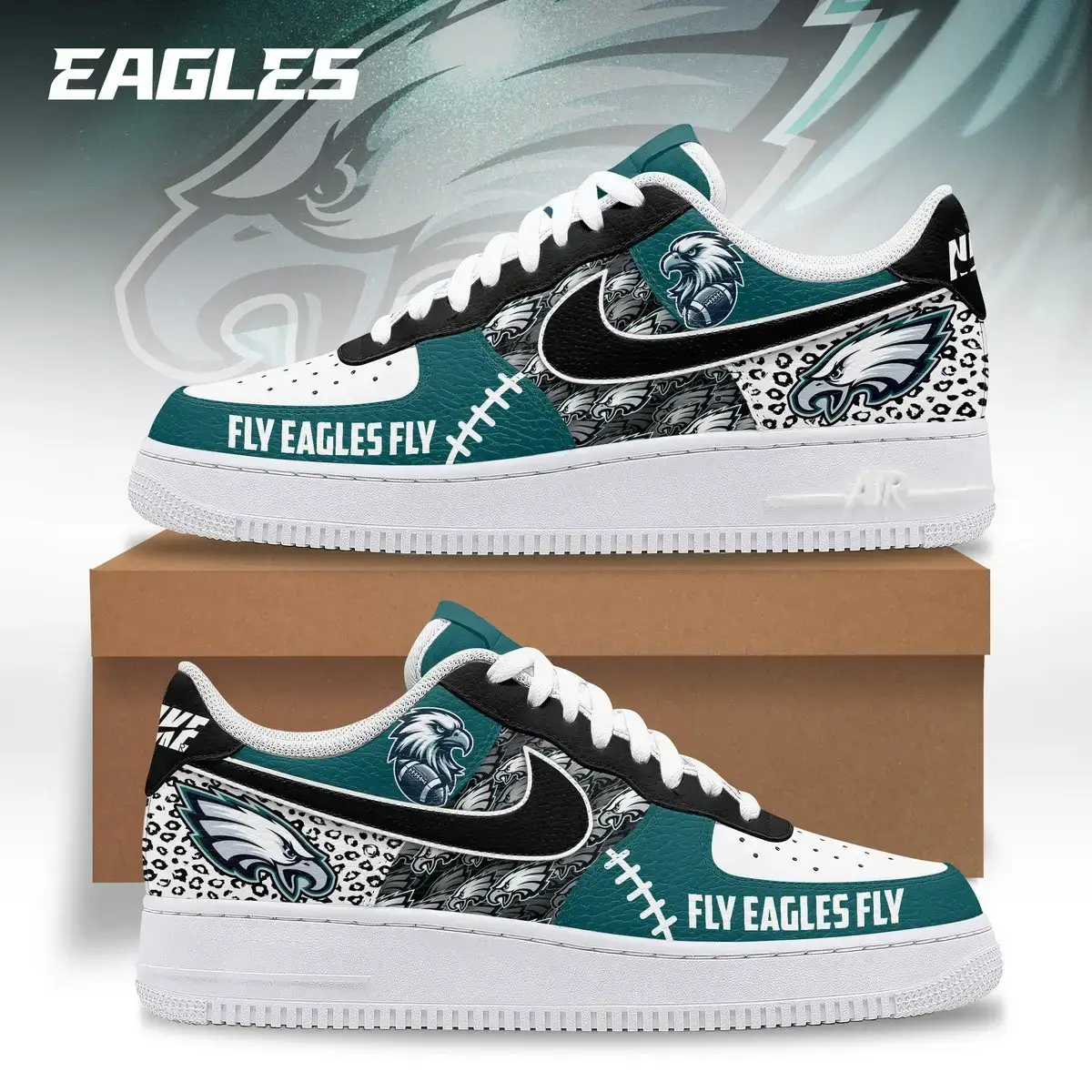 PREMIUM Philadelphia Eagles Air Force 1 SNEAKER DAT