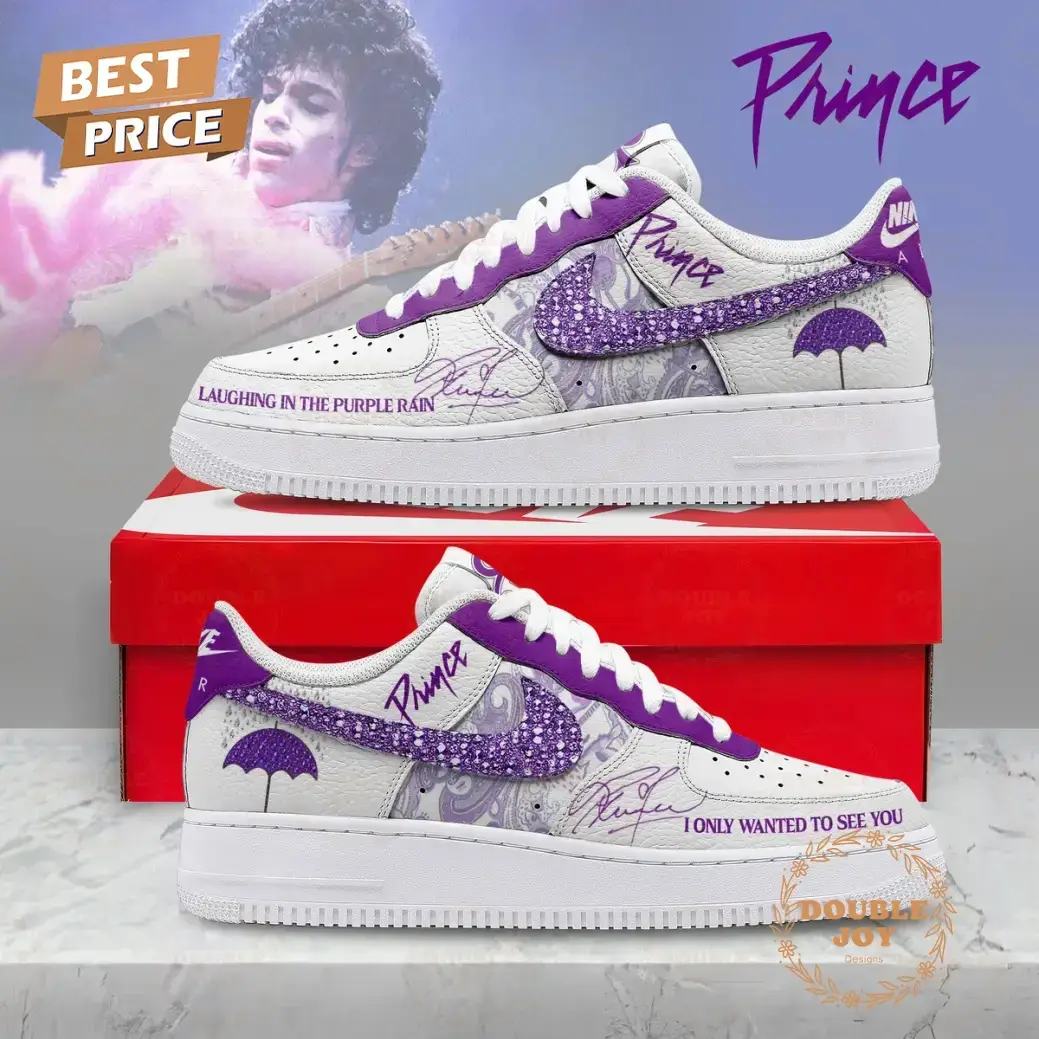 Prince Laughing In The Purple Rain 2025 Limited Edition Air Force 1 Sneakers