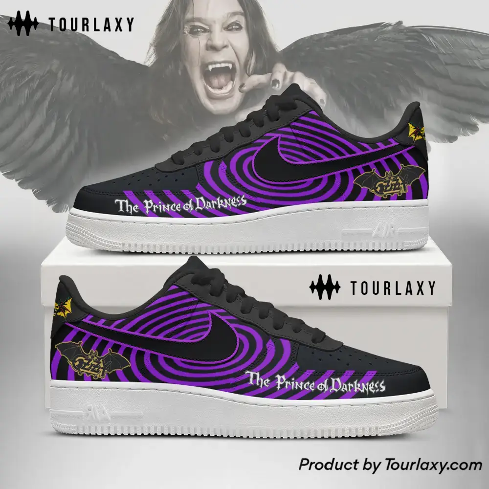 Purple Ozzy Osbourne Air Force 1 Shoes 