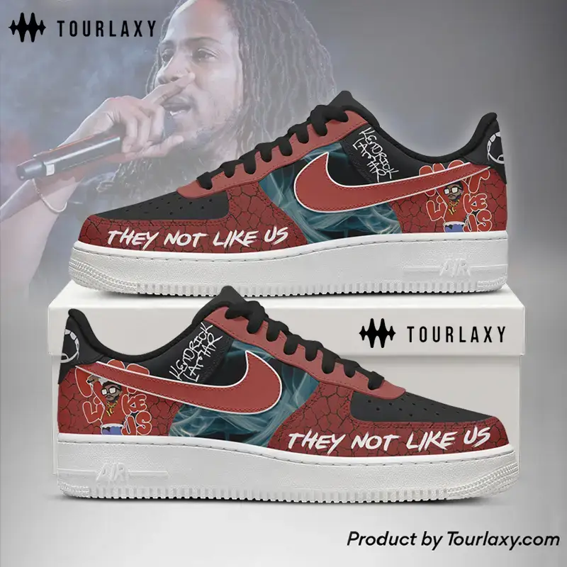 Red Kendrick Lamar Air Force 1 Shoes 