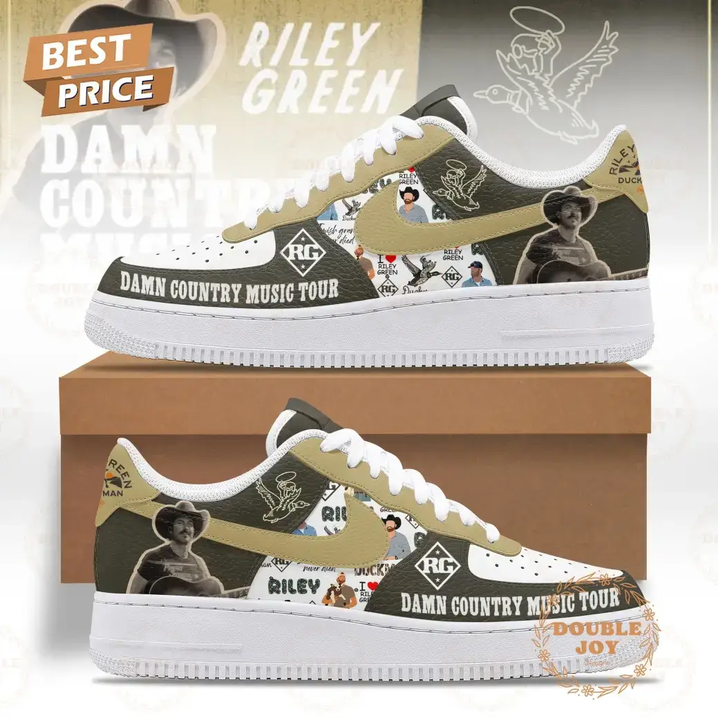 Riley Green Damn Country Music Tour 2025 Limited Edition Air Force 1 Sneakers