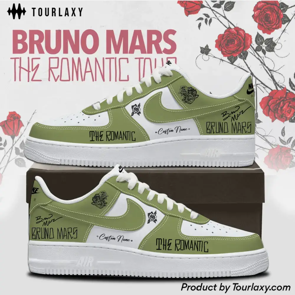 Romantic Tour 2026 Bruno Mars Tour Air Force 1 Shoes V3 
