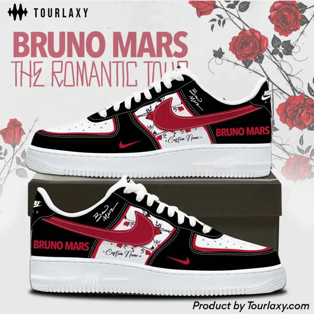 Romantic Tour 2026 Bruno Mars Tour Air Force 1 Shoes V4 