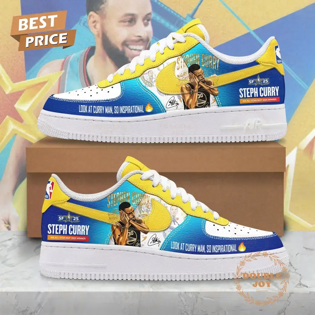 Stephen Curry KIA All-Star MVP 2025 Winner Look At Curry Man, So Inspirational Air Force 1 Sneakers