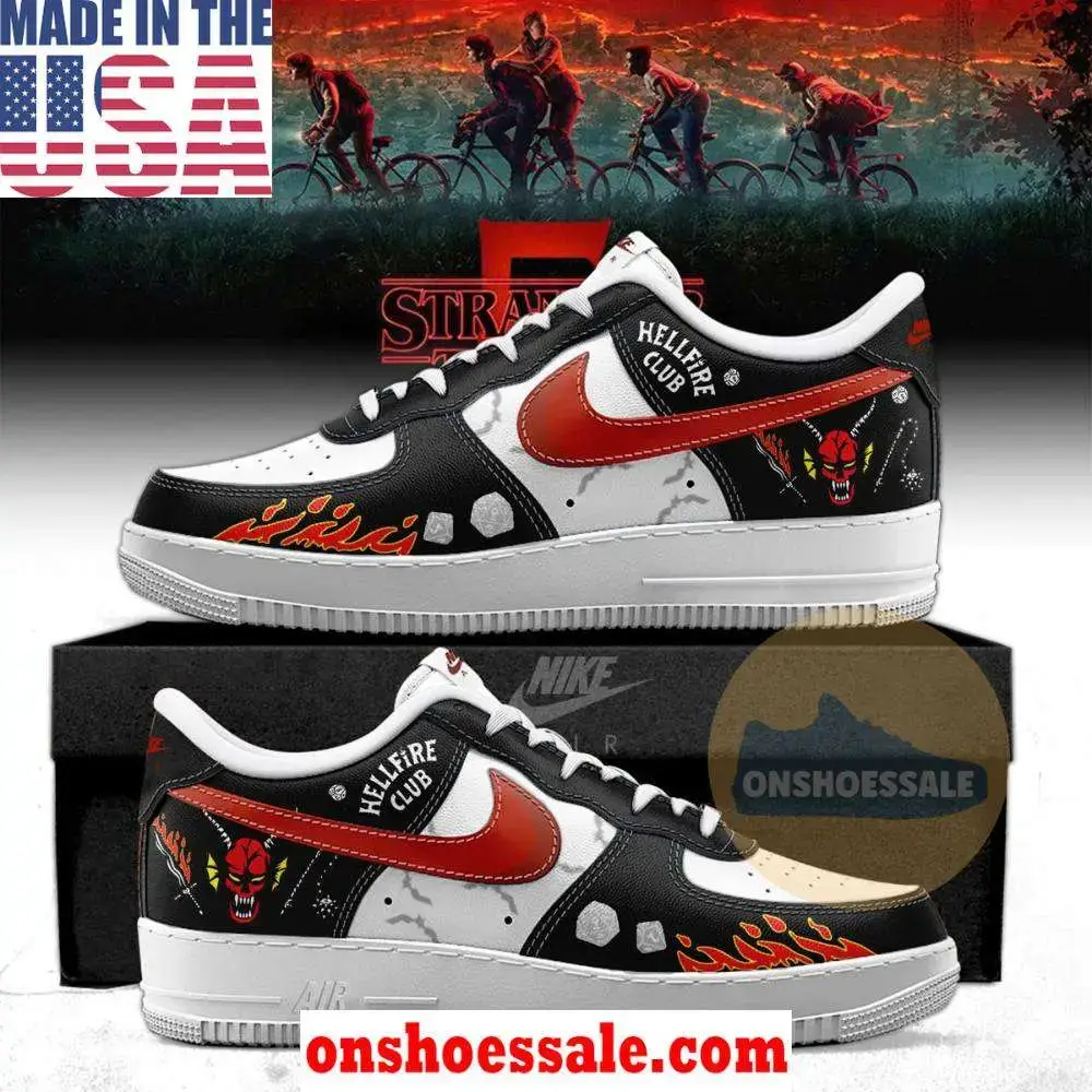 Stranger Things 5 Hellfire Club Air Force 1 Shoes, Gift For Fans - Best Gift Shoes