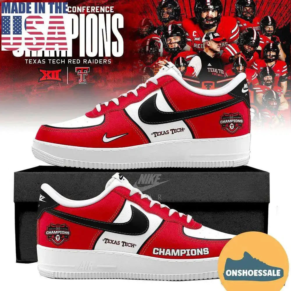 Texas Tech Red Raiders Big 12 Football Air Force 1 Sneakers, Gift For Fans - Best Gift Shoes