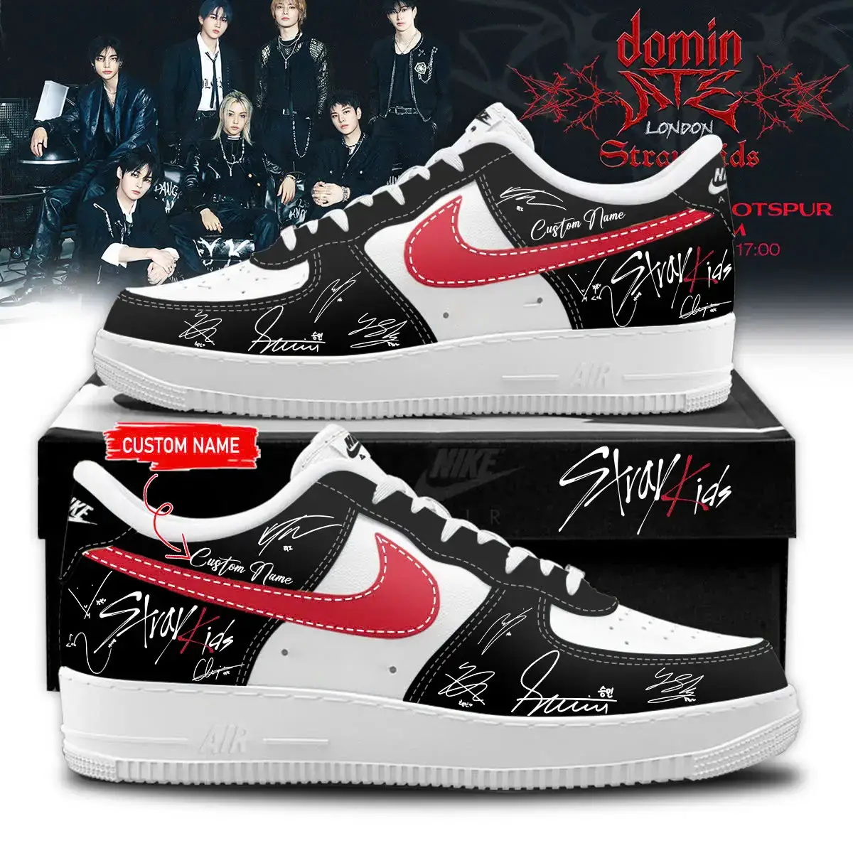 THFC x Stray Kids Limited Edition 25/26 Air Force 1 Shoes 