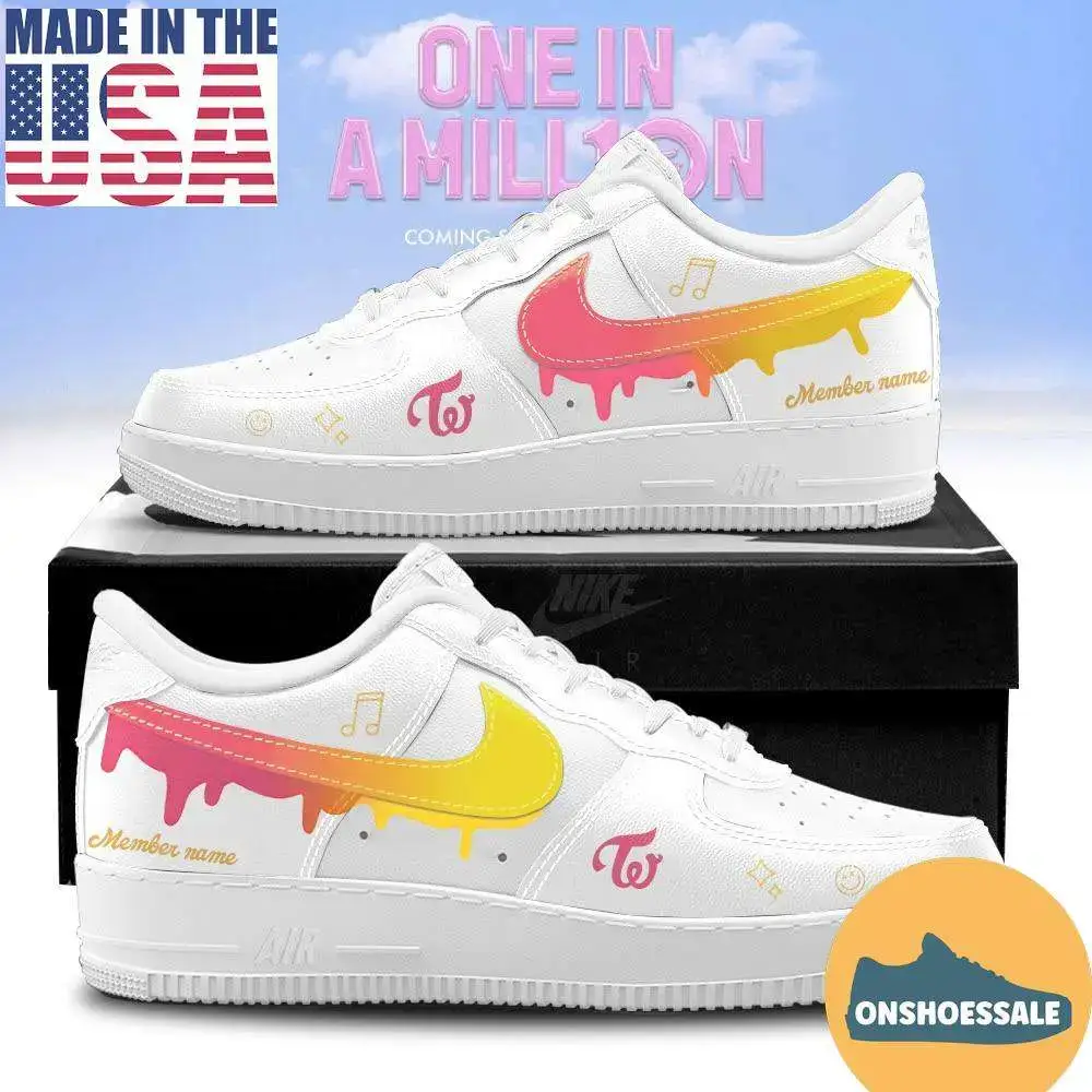 TWICE 10 Years Sunset Glow Air Force 1 Shoes, Gift For Fans - Best Gift Shoes