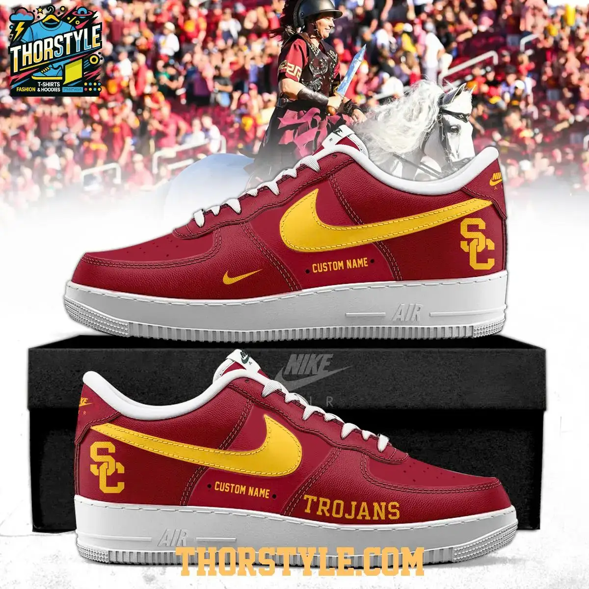 USC Trojans 2025 Forever Fan No Matter What Personalized Air Force 1 Shoes