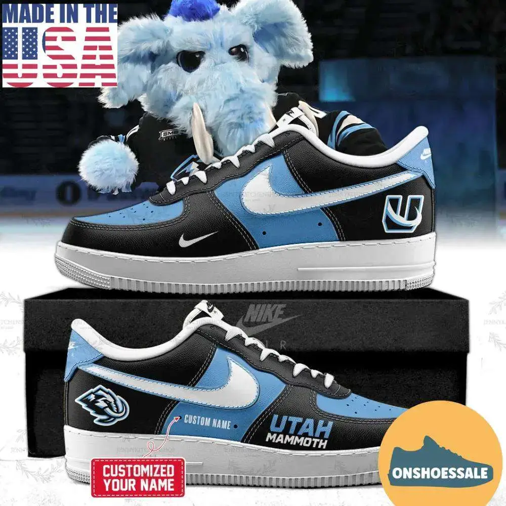 Utah Mammoth 2026 Special Edition Air Force 1 Sneakers, Gift For Fans - Best Gift Shoes